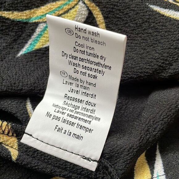 See U Soon Black Floral Casual Blouse Women’s Small - Picture 6 of 6